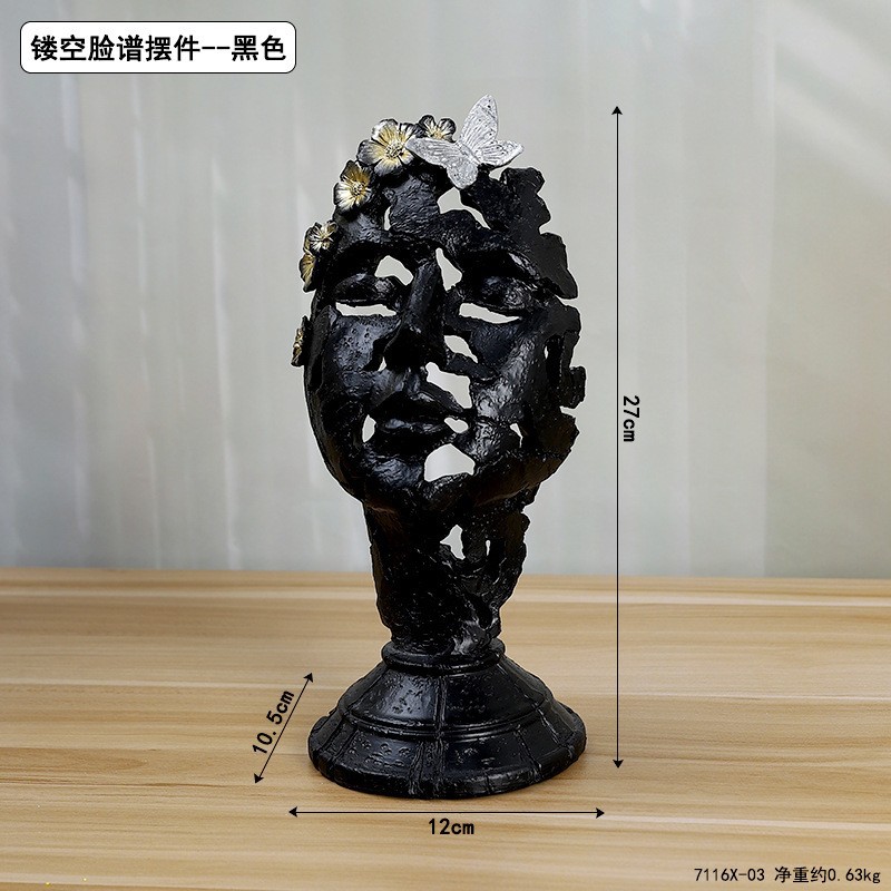 现代轻奢艺术摆件大全客厅书房电视柜办公室桌面装饰品树脂工艺品