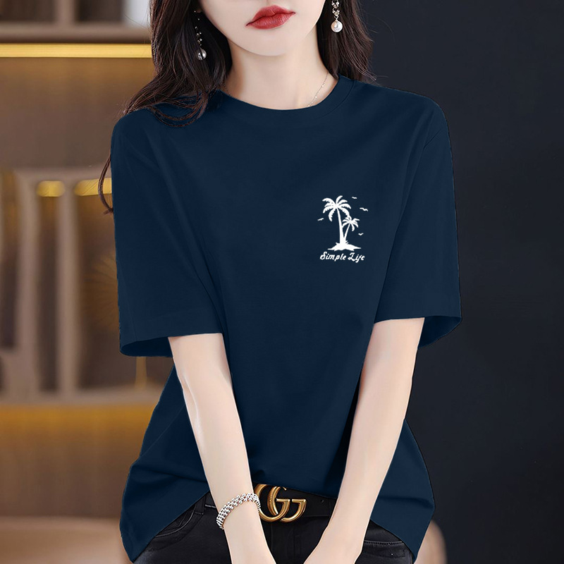设计感纯棉短袖t恤女2026新款百搭休闲气质百搭夏季洋气半袖上衣
