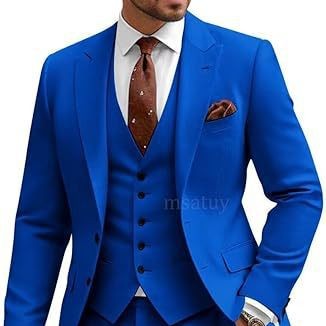 男式西装套装三件套商务婚礼派对晚宴亚马逊批发春款礼服套装