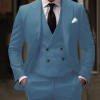 欧美男士外贸大码西装三件套2026新款新郎伴郎主持人宴会礼服西装