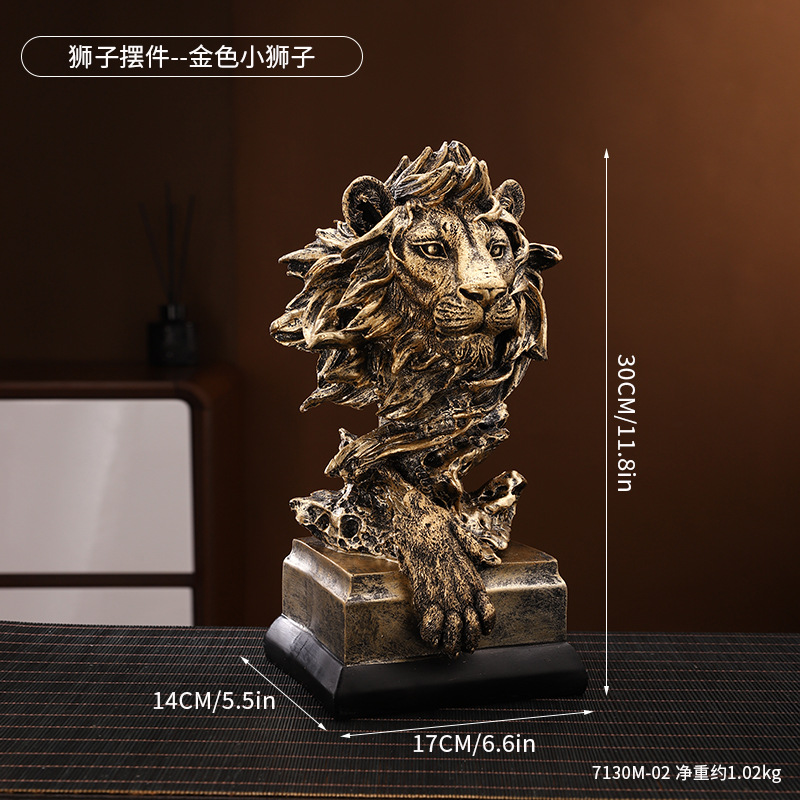 现代轻奢艺术摆件大全客厅书房电视柜办公室桌面装饰品树脂工艺品