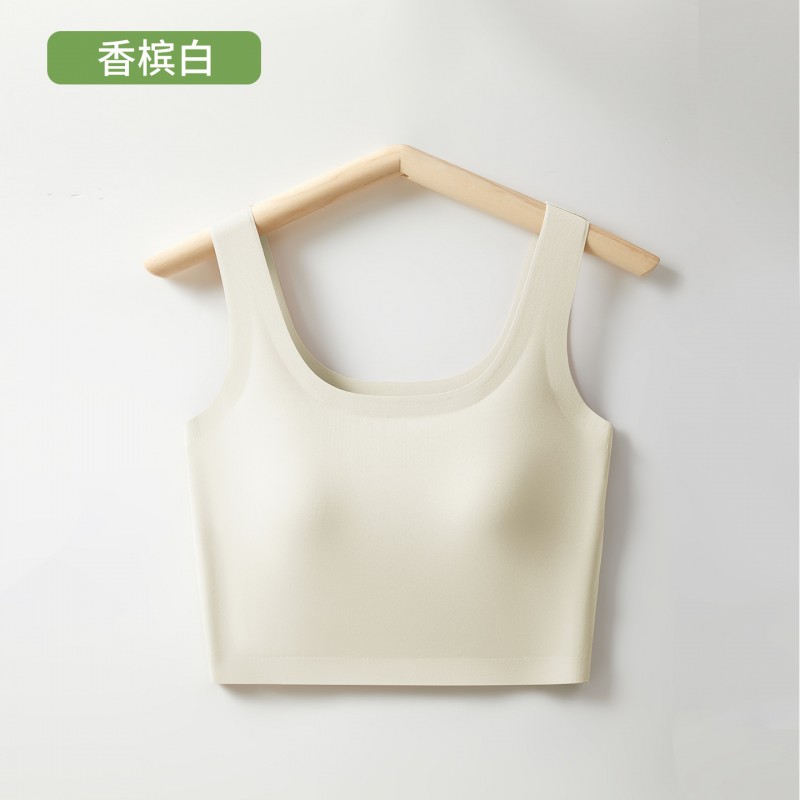 粉底液吊带背心女带胸垫2026新款外穿内搭大码200斤短款无痕上衣