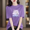 夏季新款重磅纯棉短袖t恤女2026是上海百搭印花款洋气显瘦上衣潮