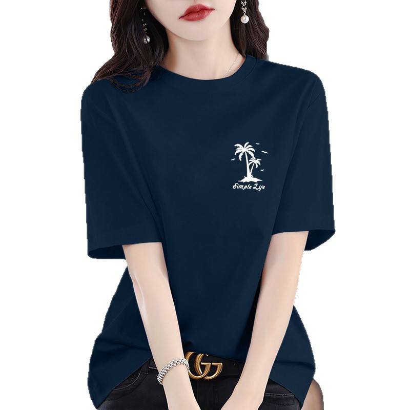 设计感纯棉短袖t恤女2026新款百搭休闲气质百搭夏季洋气半袖上衣