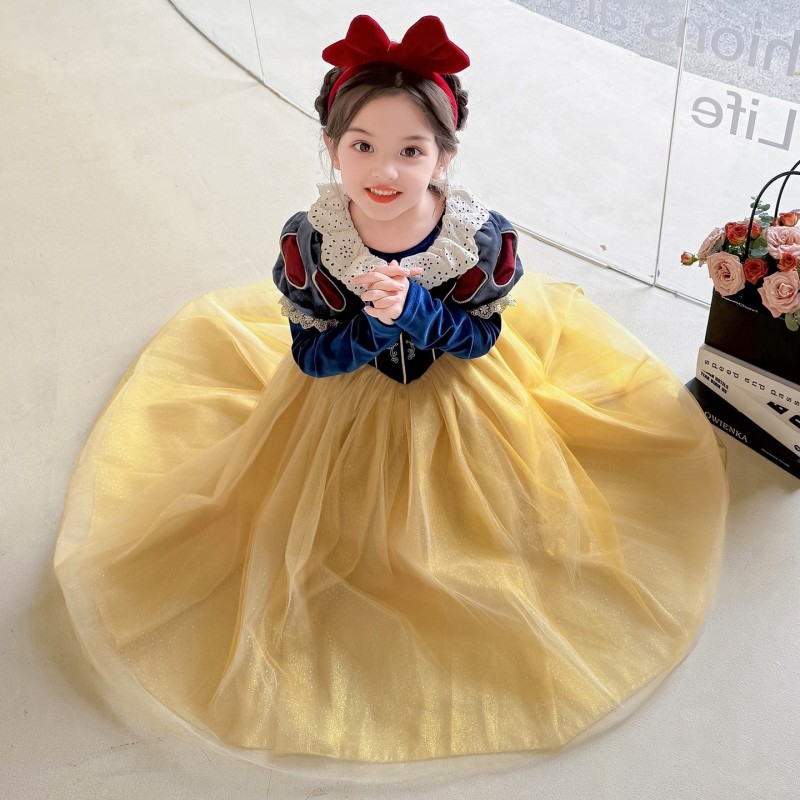 白雪公主裙女童洛丽塔春秋连衣裙儿童洋气生日礼服女孩蓬蓬纱裙