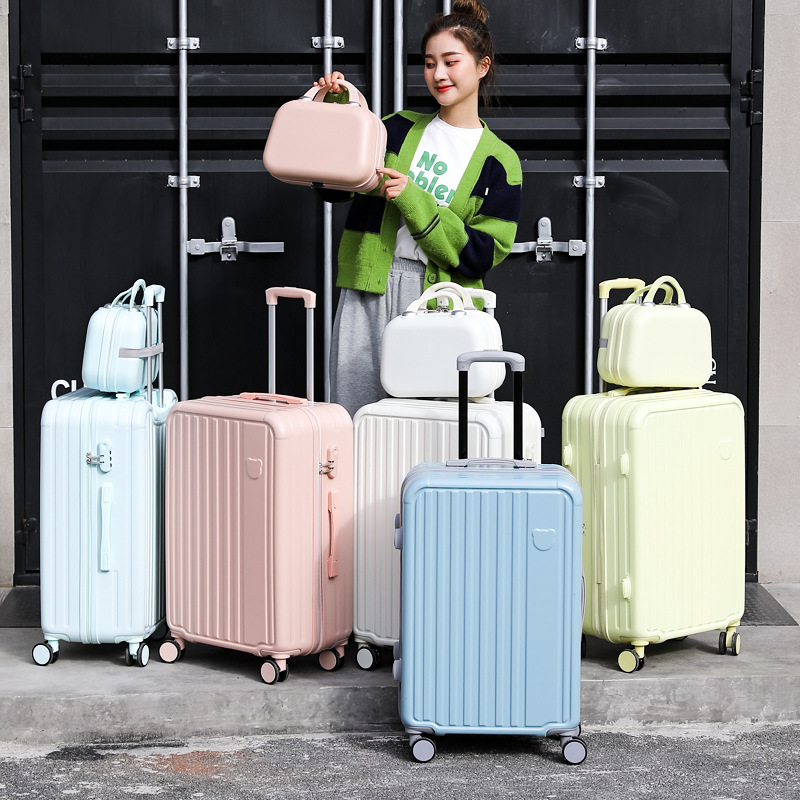 儿童小熊款行李箱女20学生小清新旅行拉杆箱子母24密码皮箱包26寸