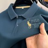 跨境夏季POLO衫男装短袖男式马球衫翻领休闲纯色时尚刺绣仿棉T恤