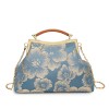 秋季2024新款旗袍手工刺绣手提小包包女复古绸缎布包气质汉服包