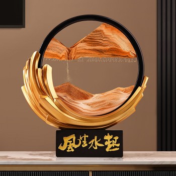 贝汉美风生水起流沙画摆件新中式客厅电视柜乔迁开业年会礼品批发