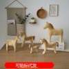 木质毛坯马木动物摆件diy彩绘材料原始毛胚粗胚家居桌面装饰品