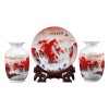 景德镇陶瓷花瓶三件套装饰品中式家居工艺品客厅酒柜博古架艺术品