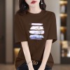 夏季新款重磅纯棉短袖t恤女2026是上海百搭印花款洋气显瘦上衣潮