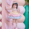 女童夏季2026新款卡通甜美重工洛丽塔宝宝连衣裙蛋糕裙套装炸街潮
