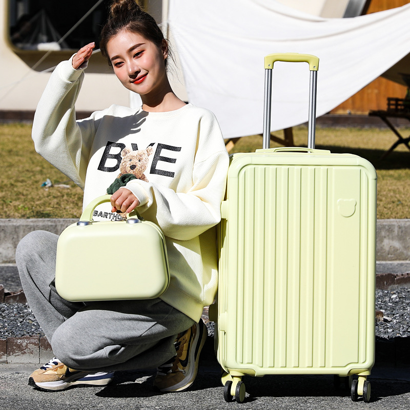 儿童小熊款行李箱女20学生小清新旅行拉杆箱子母24密码皮箱包26寸