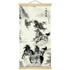 M14八骏图骏马图马到成功卷轴挂画书房客厅宿舍办公室励志装饰画