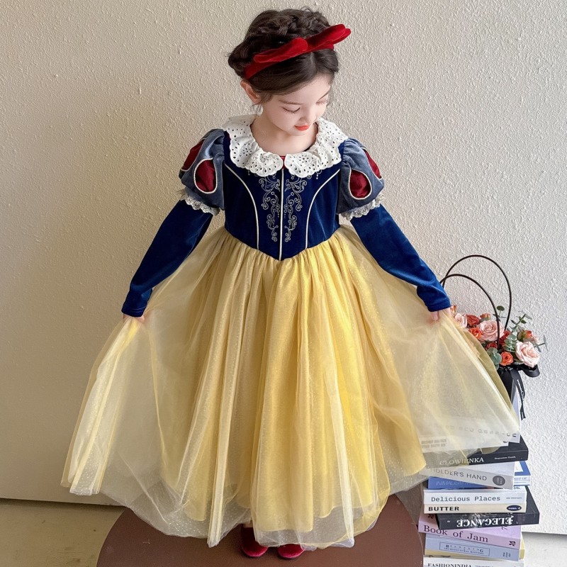 白雪公主裙女童洛丽塔春秋连衣裙儿童洋气生日礼服女孩蓬蓬纱裙
