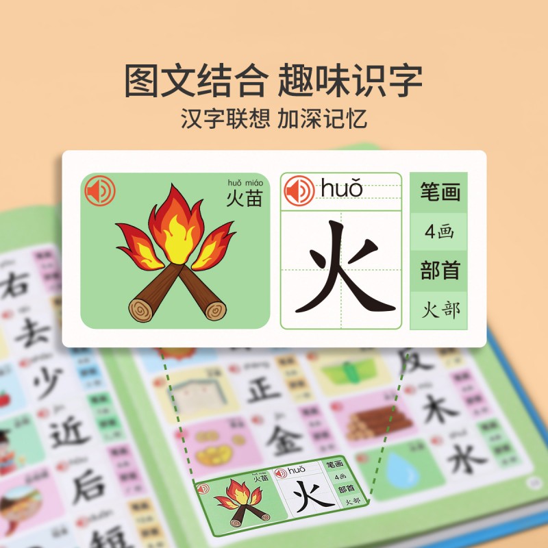 儿童识字大王3000字点读发声书学习机会说话的早教有声书益智玩具