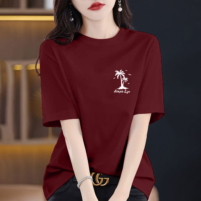 设计感纯棉短袖t恤女2026新款百搭休闲气质百搭夏季洋气半袖上衣