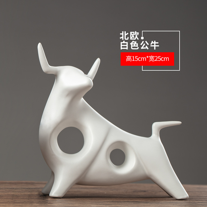 景德镇陶瓷摆件北欧客厅电视柜酒柜玄关鹿装饰品创意摆设创意摆设