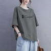 特大码200斤纯棉短袖t恤女2026夏季新款百搭休闲时尚减龄半袖上衣