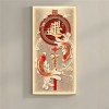九鱼图玄关装饰画入户正对门福字挂画年新款高端走廊过道壁画