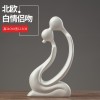 景德镇陶瓷摆件北欧客厅电视柜酒柜玄关鹿装饰品创意摆设创意摆设