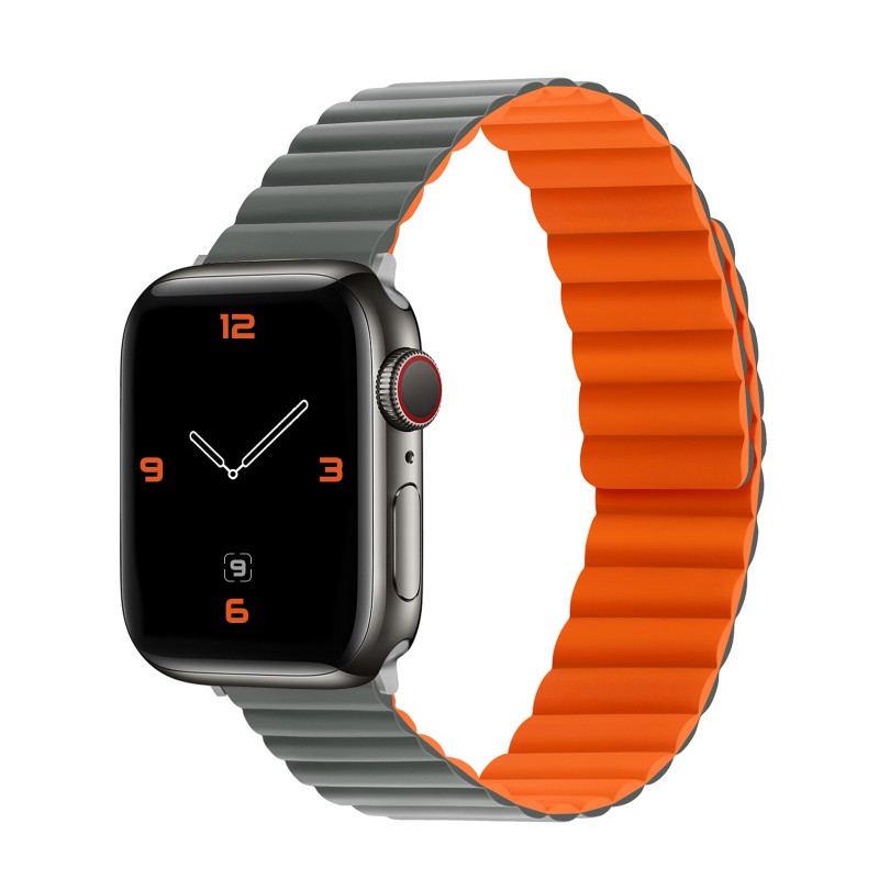 适用苹果表带硅胶iwatch1-9表带磁吸 applewatch表带硅胶磁吸表带