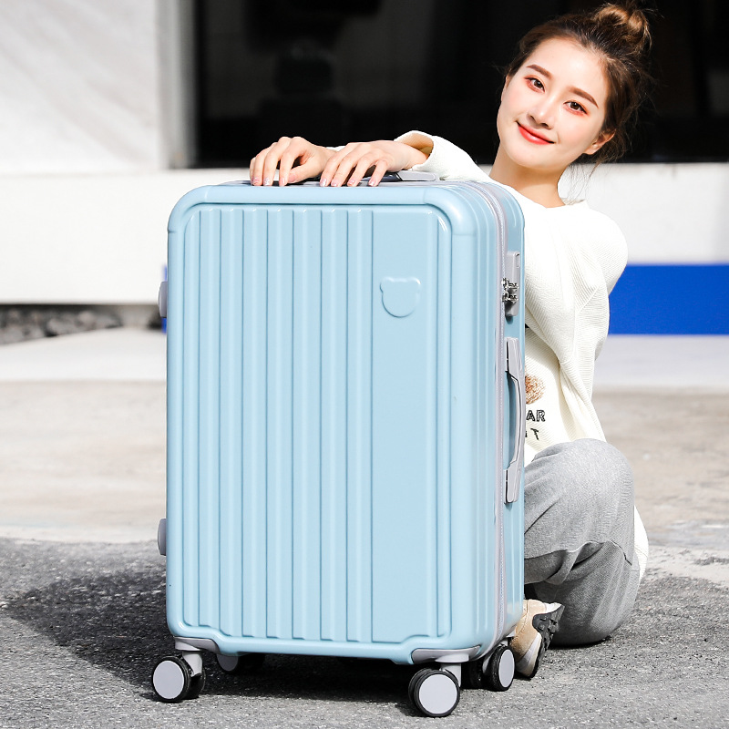 儿童小熊款行李箱女20学生小清新旅行拉杆箱子母24密码皮箱包26寸