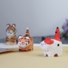 青木凡木质小动物摆件可做挂件木雕小老虎卡通可爱木雕礼品