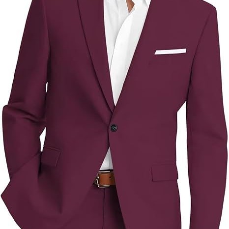 男式韩版西装两件套修身西服商务派对舞会套装纯色单扣结婚伴郎服