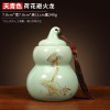 厂家批发陶土罐厨房在西北角避火龙瓶陶瓷葫芦瓶厨房避火葫芦摆件