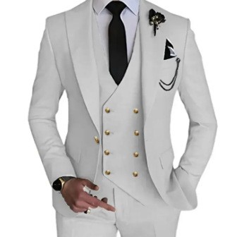 时尚男士西装三件套休闲精品单扣修身礼服婚礼套装主持人宴会西服
