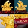 中式龙船一帆风顺摆件 开业大吉办公室玄关招财乔迁树脂工艺品