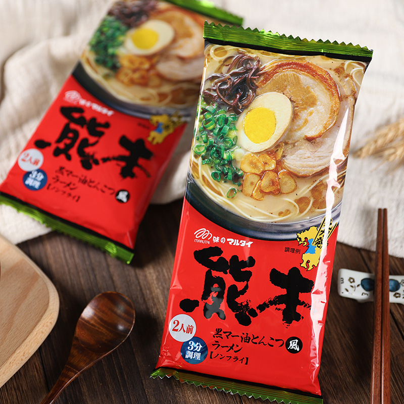 日本进口面条玛尔泰九州熊本蒜香浓汤速食拉面日式方便面批发零食