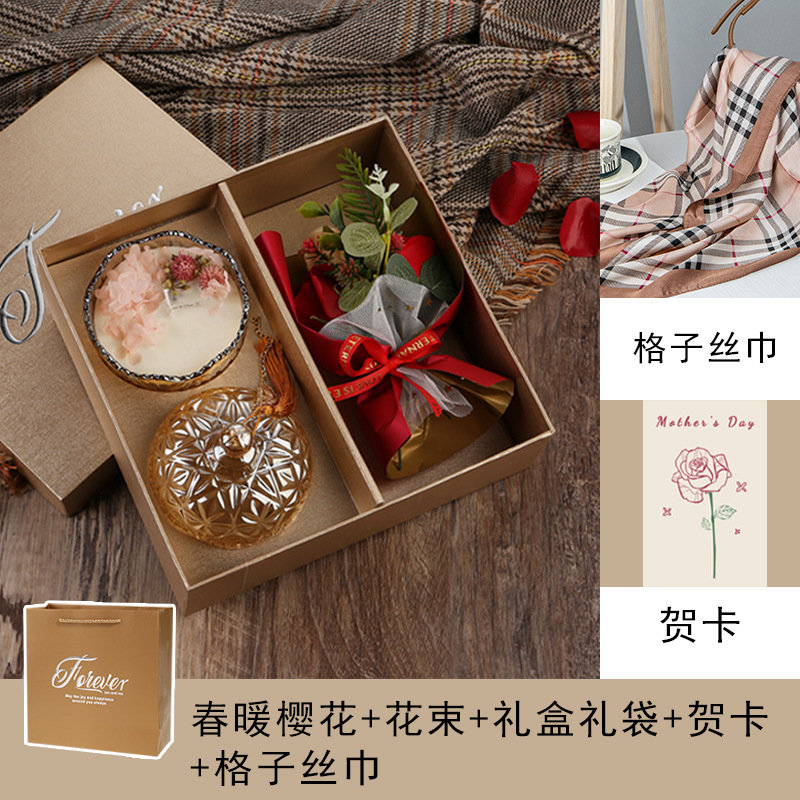教师母亲节生日礼物礼品送妈妈伴手礼永生花香皂花玫瑰花束高级感