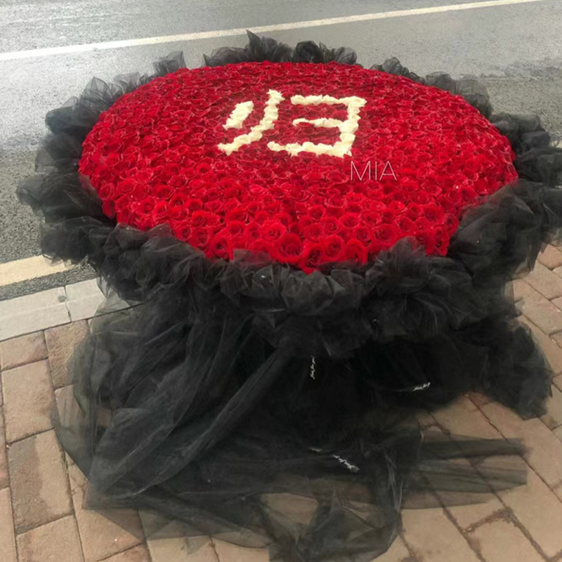 求婚朵玫瑰花束52送女友七夕花束9990表白配送鲜花速递同城朵