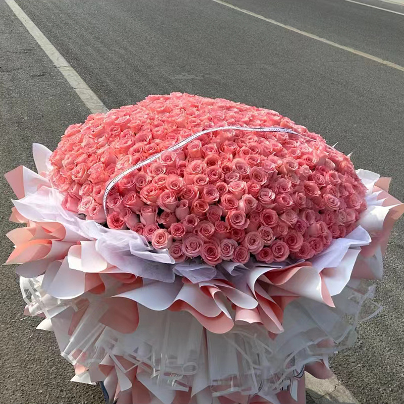 求婚朵玫瑰花束52送女友七夕花束9990表白配送鲜花速递同城朵