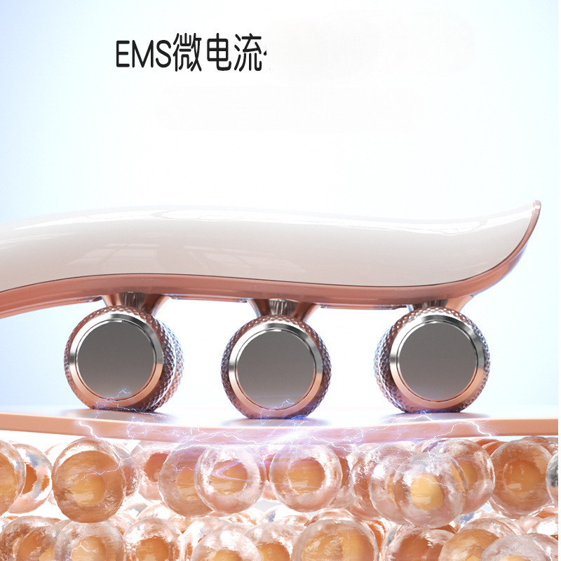 新品EMS微电流滚轮瘦神脸器家用V脸美容紧提致拉脸部面部按摩仪