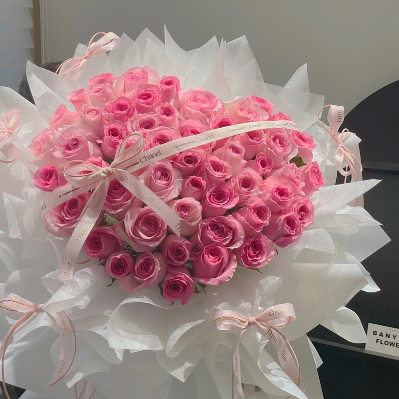 情人节999/199/99朵红粉玫瑰花生日花束订婚鲜花速递同城配送其他