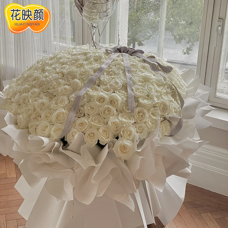 订婚玫瑰花配送鲜花速递同城花束朵99情人节红粉生日991999其他