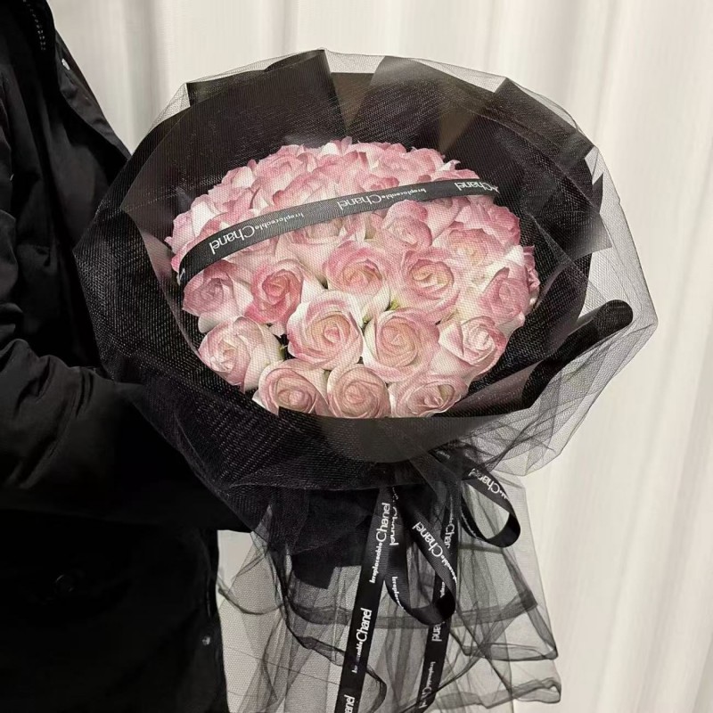 99朵玫瑰花束七夕情人节礼物送女友生日浪漫礼物香皂永生花情人节