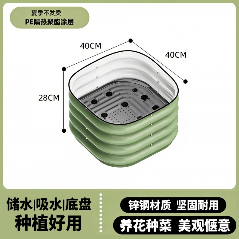 金属花箱庭院户外花园阳台露台镀锌板铁艺大花箱种菜种树养花专用