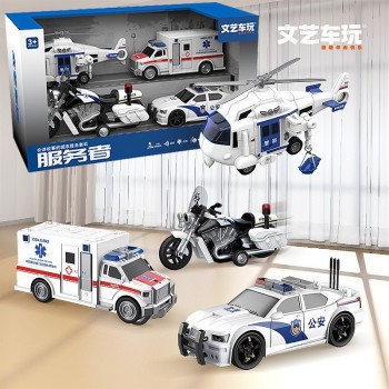 大号工程车小孩玩具套装滑行惯性车搅拌翻斗吊车挖掘机礼商超盒装