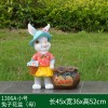 花园卡通兔子花缸园艺种植动物花盆玻璃钢雕塑装饰品草坪布景摆件