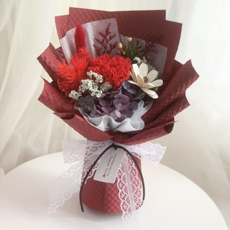 女神节母亲节教师节永生花玫瑰康乃馨花束伴手礼物装饰摆件