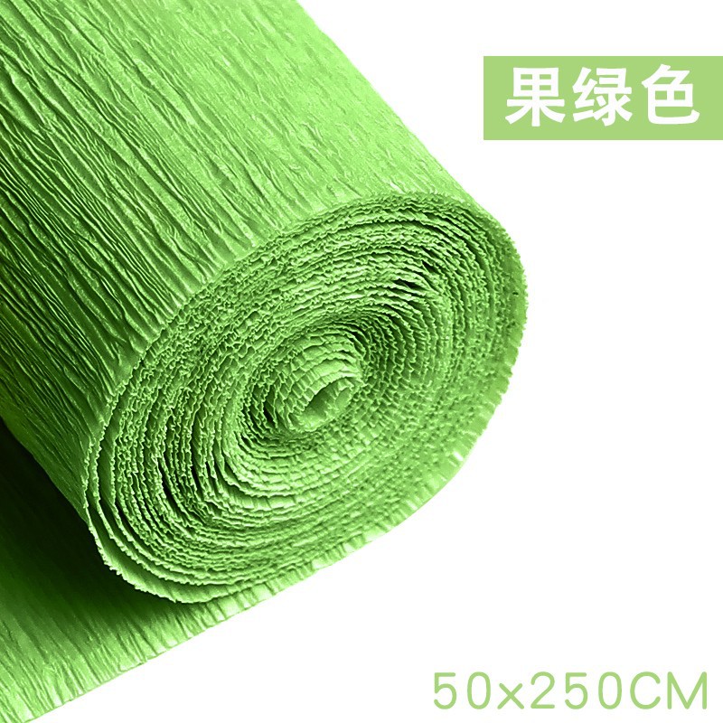 加厚皱纹纸康乃馨diy花手工材料纸彩色褶皱纸玫瑰花卷边纸手揉纸