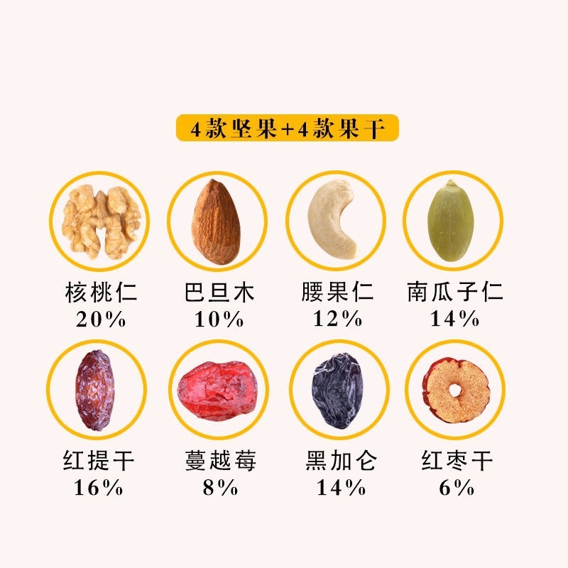 2026年新货混合坚果每日坚果500g散装罐装孕妇休闲零食厂家批发
