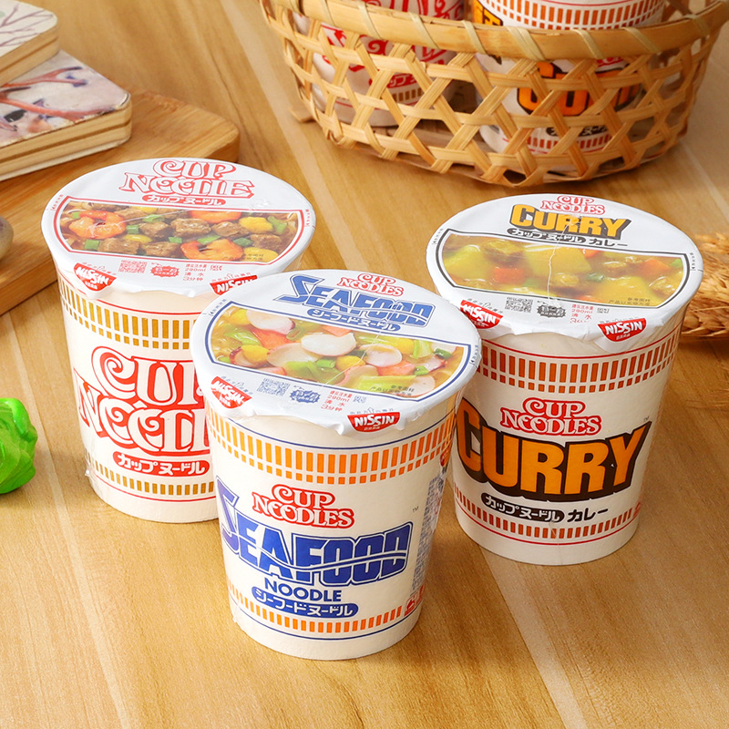 日清合味道杯面咖喱虾仁海鲜日本风味同款泡面大桶速食方便面批发