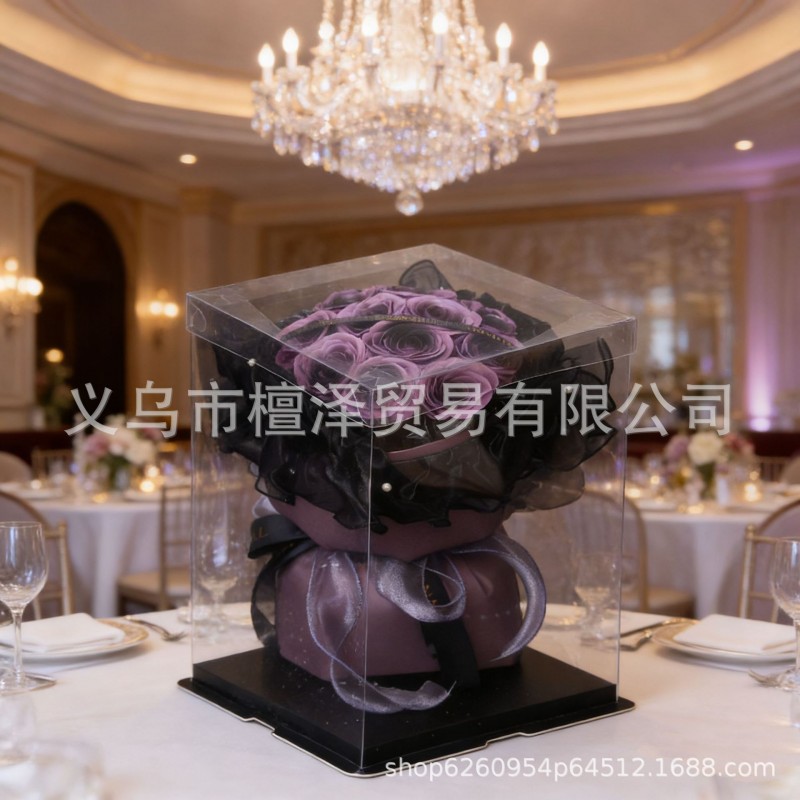 永生花玫瑰成品婚庆情人节礼物香皂花花束跨境仿真花假花送女生花