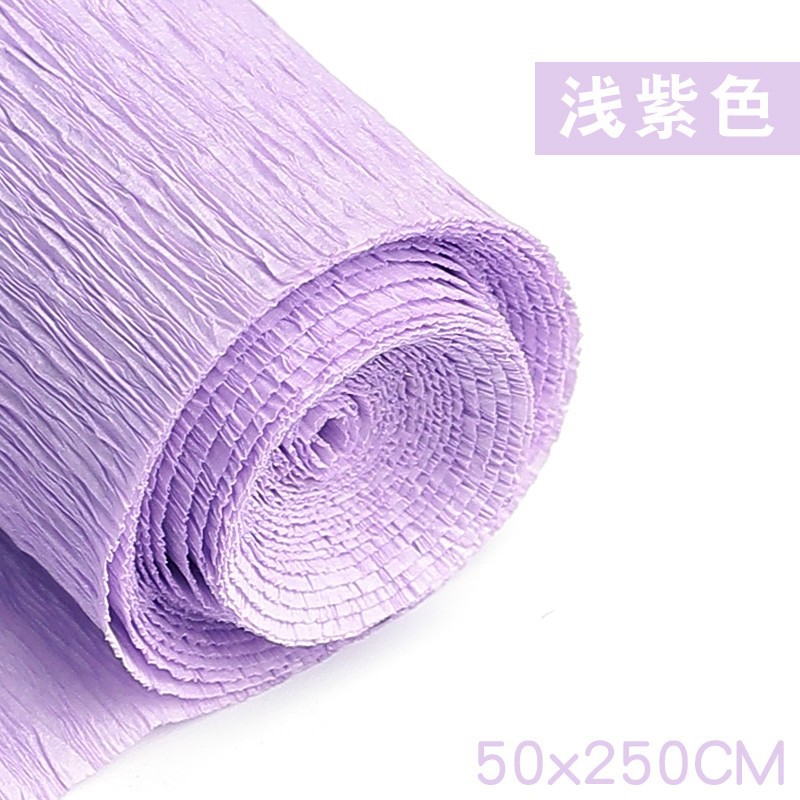 加厚皱纹纸康乃馨diy花手工材料纸彩色褶皱纸玫瑰花卷边纸手揉纸
